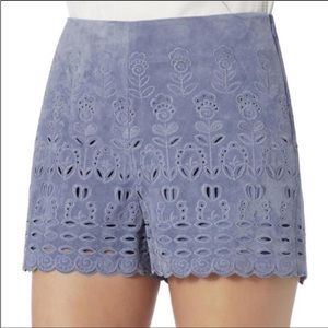 Intermix Blue Suede Melanie Shorts